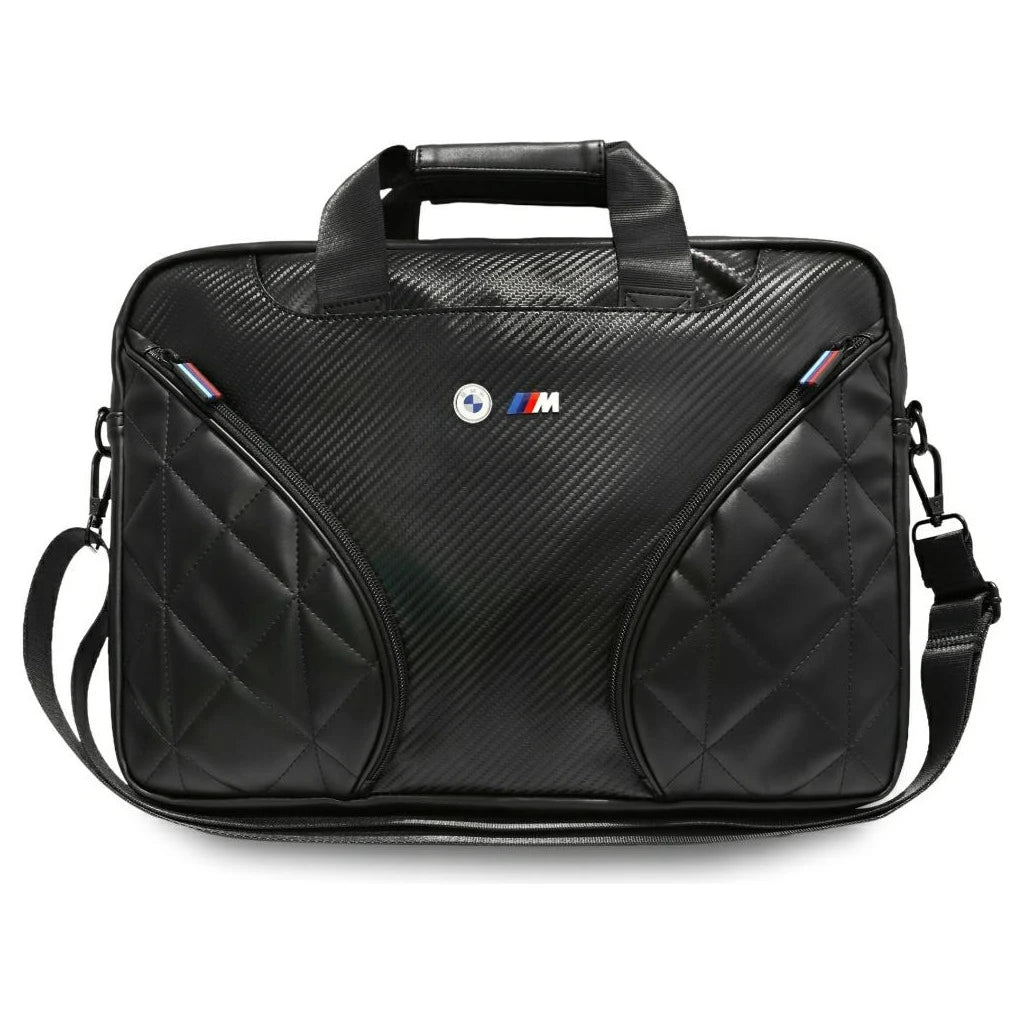 BMW Carbon Pockets & Metal Logo 16" táska fekete