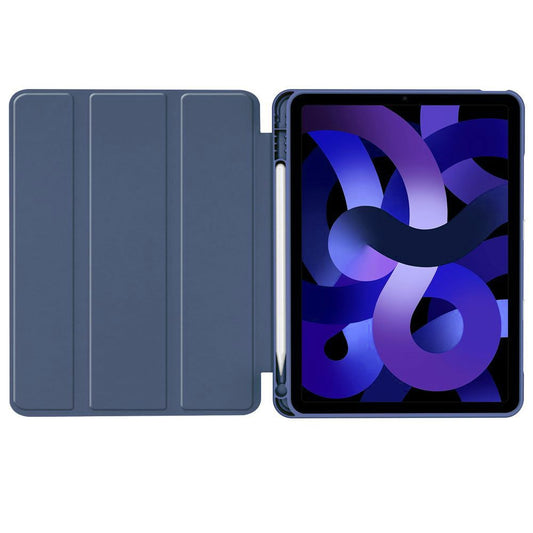Apple iPad Air (2020 / 2022) / iPad Air 11 (2024 / 2025), mappa tok, közepesen ütésálló, érintőceruza tartó, érintőceruza nélkül, Smart Case, TP SC Pen Holder, sötétkék - iPad Air 10.9" (2020/2022) és 11" (2024/2025) tok a Domshop kínálatából