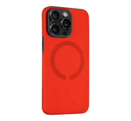 Apple iPhone 15 Pro Max, Műanyag hátlap védőtok, közepesen ütésálló, aramidszállal, Magsafe töltővel kompatibilis, karbon minta, Tactical MagForce Aramid, piros - iPhone 15 Pro Max tok a Domshop kínálatából