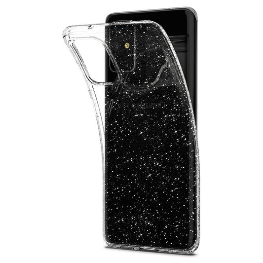 Apple iPhone 15 Pro Max, Szilikon tok, Spigen Liquid Crystal Glitter, átlátszó - iPhone 15 Pro Max tok a Domshop kínálatából