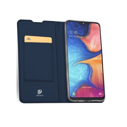 Apple iPhone 15 Pro, Oldalra nyíló tok, stand, Dux Ducis, sötétkék - iPhone 15 Pro tok a Domshop kínálatából