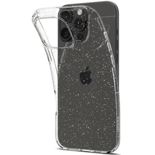 Apple iPhone 16 Plus, Szilikon tok, Spigen Liquid Crystal Glitter, átlátszó - iPhone 16 Plus tok a Domshop kínálatából