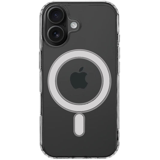 Apple iPhone 17, Műanyag hátlap védőtok + szilikon keret, közepesen ütésálló, Magsafe töltővel kompatibilis, Tactical MagForce, átlátszó - iPhone 17 tok a Domshop kínálatából