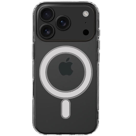 Apple iPhone 17 Pro, Műanyag hátlap védőtok + szilikon keret, közepesen ütésálló, Magsafe töltővel kompatibilis, Tactical MagForce, átlátszó - iPhone 17 Pro tok a Domshop kínálatából