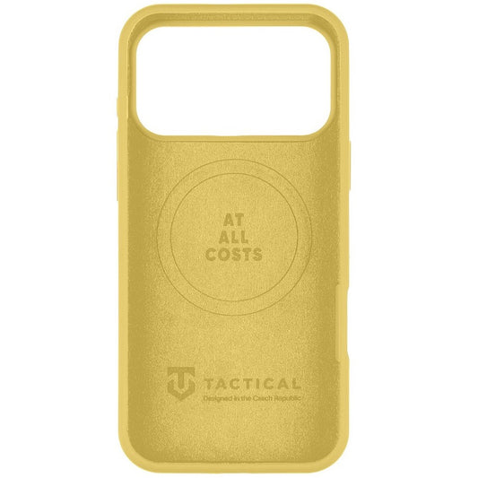 Apple iPhone 17 Pro Max, Szilikon tok, mikrofiber plüss belső, Magsafe kompatibilis, Tactical MagForce Velvet Smoothie, sárga - iPhone 17 Pro Max tok a Domshop kínálatából