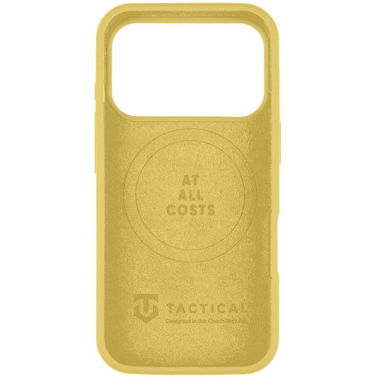 Apple iPhone 17 Pro, Szilikon tok, mikrofiber plüss belső, Magsafe kompatibilis, Tactical MagForce Velvet Smoothie, sárga - iPhone 17 Pro tok a Domshop kínálatából