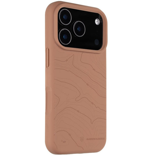 Apple iPhone 17 Pro, Szilikon tok, mikrofiber plüss belső, Magsafe kompatibilis, térkép minta, Tactical MagForce Beaver, barna - iPhone 17 Pro tok a Domshop kínálatából