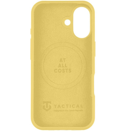 Apple iPhone 17, Szilikon tok, mikrofiber plüss belső, Magsafe kompatibilis, Tactical MagForce Velvet Smoothie, sárga - iPhone 17 tok a Domshop kínálatából