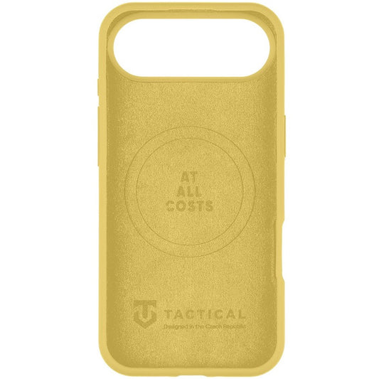 Apple iPhone Air (2025), Szilikon tok, mikrofiber plüss belső, Magsafe kompatibilis, Tactical MagForce Velvet Smoothie, sárga - iPhone 17 Air tok a Domshop kínálatából