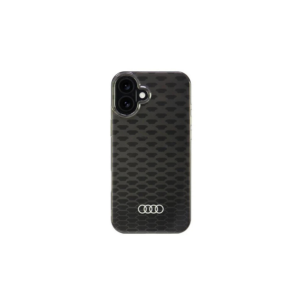 Audi IML Stitching Pattern MagSafe iPhone 16 Plus 6.7" készülékhez fekete kemény tok AU-IMLMIP16M-Q5/D3-BK - iPhone 16 Plus tok a Domshop kínálatából