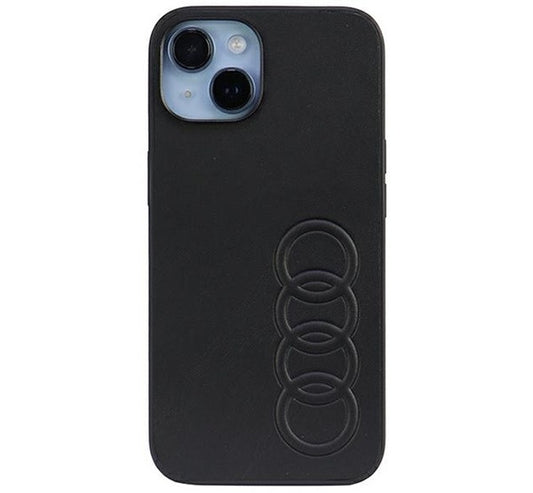 Audi Synthetic Leather Apple iPhone 13 / 14 / 15 tok, fekete - iPhone 13/14 tok a Domshop kínálatából