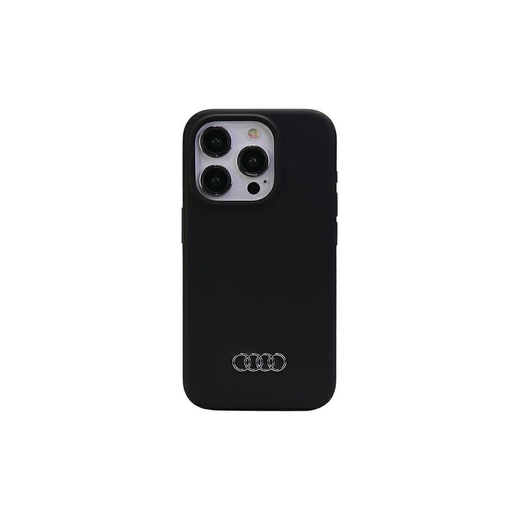 Audi szilikon kemény tok iPhone 15 Pro Max 6.7" készülékhez AU-LSRIP15PM-Q3/D1-BK fekete - iPhone 15 Pro Max tok a Domshop kínálatából