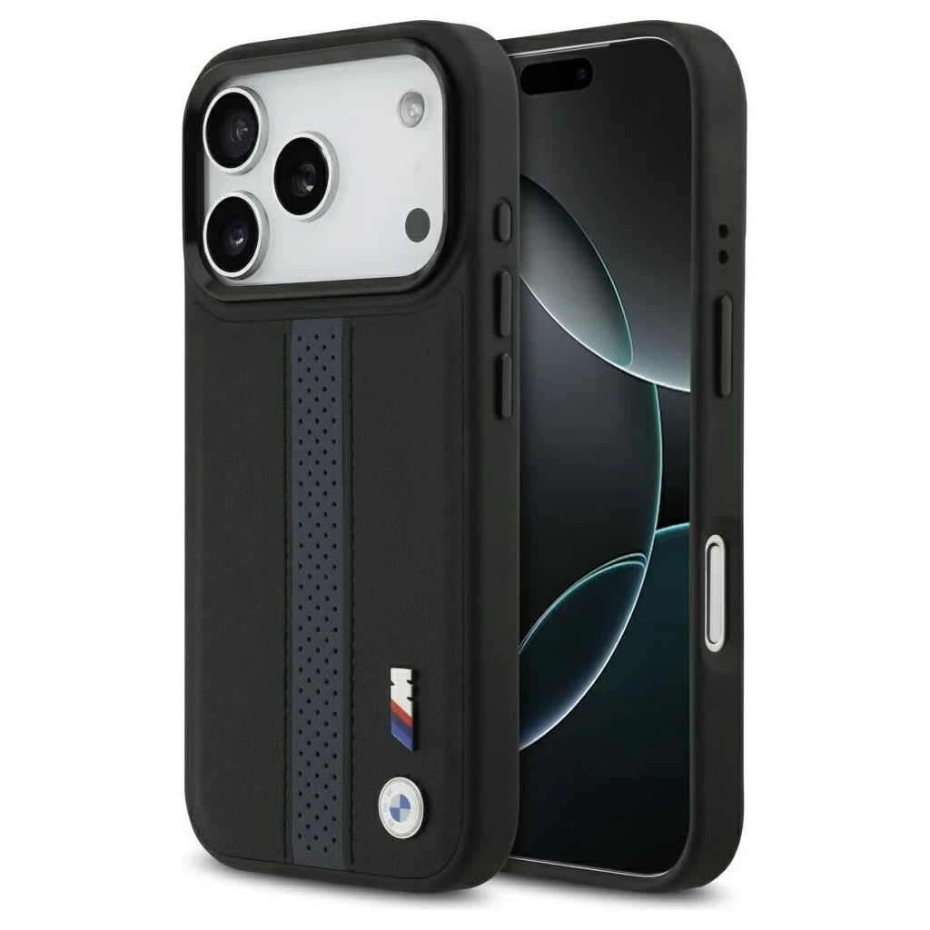 BMW M Perforated Stripe Logo MagSafe tok iPhone 17 Pro készülékhez kék - iPhone 17 Pro tok a Domshop kínálatából