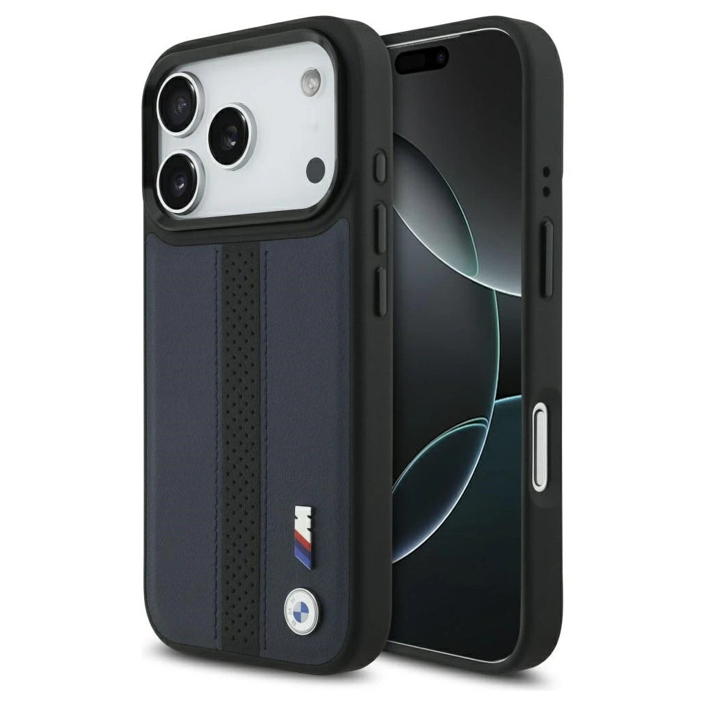 BMW M Perforated Stripe Logo MagSafe tok iPhone 17 Pro készülékhez tengerészkék - iPhone 17 Pro tok a Domshop kínálatából