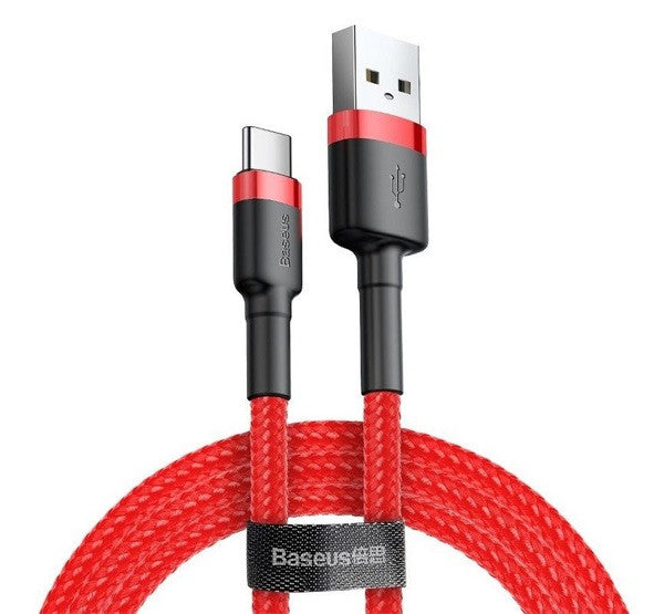 Baseus Cafule USB-C gyorstöltő töltő- és adatkábel, 1m, piros - USB-C kábel a Domshop kínálatából