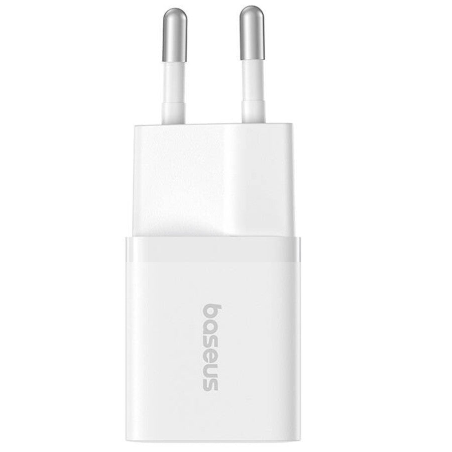 Baseus GaN5 Mini USB-C hálózati gyorstöltő adapter, 25W, fehér - Adapter a Domshop kínálatából