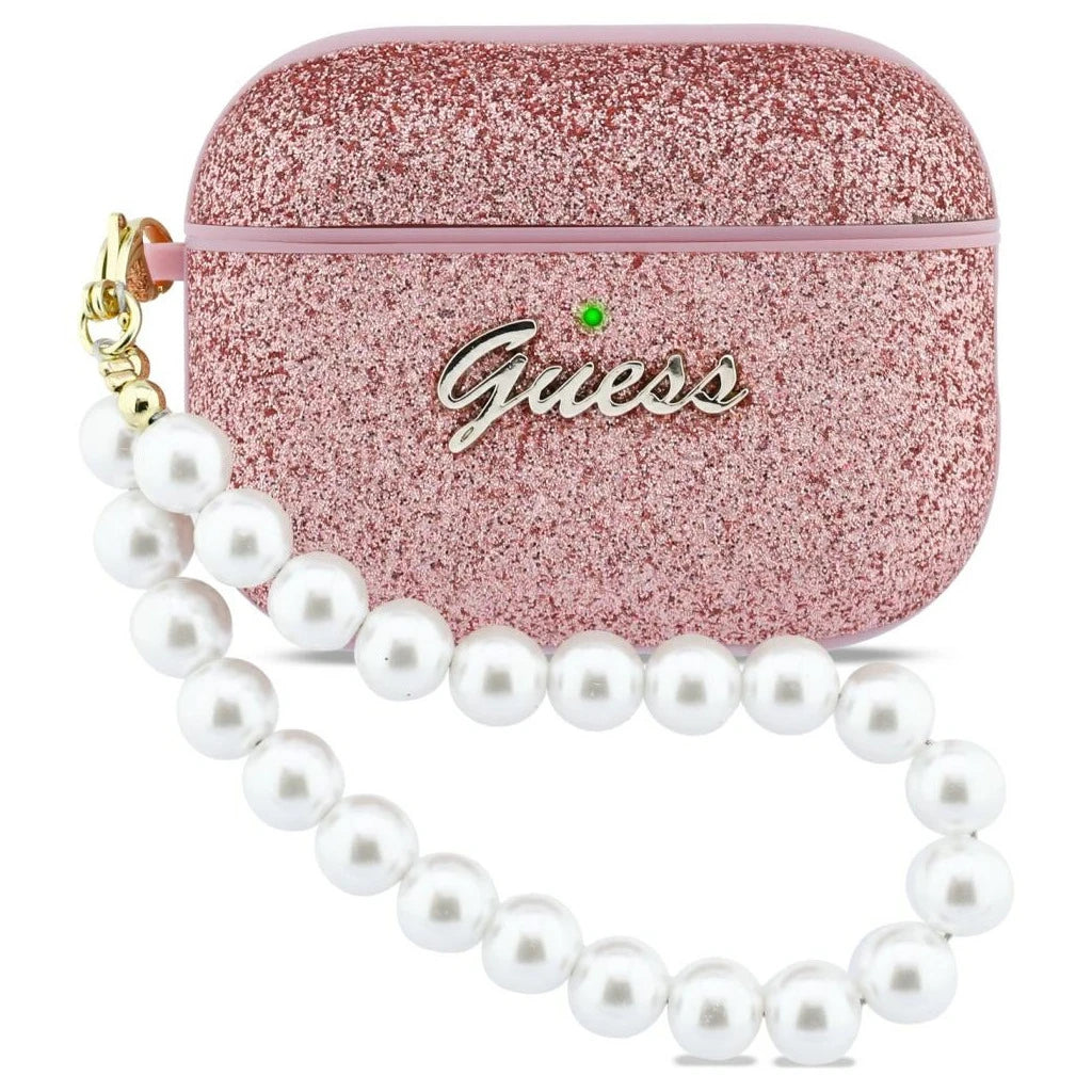 Case Guess Glitter Pearl szíj az AirPods Pro 3 készülékhez rózsaszín - AirPods Pro 3 tok a Domshop kínálatából