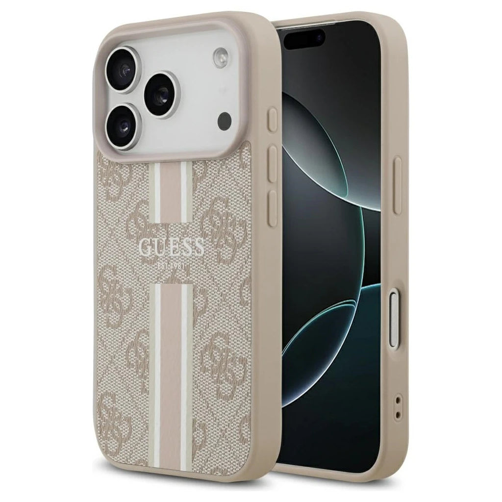 Case Guess tok 4G Printed Stripes MagSafe iPhone 17 Pro készülékhez rózsaszín - iPhone 17 Pro tok a Domshop kínálatából