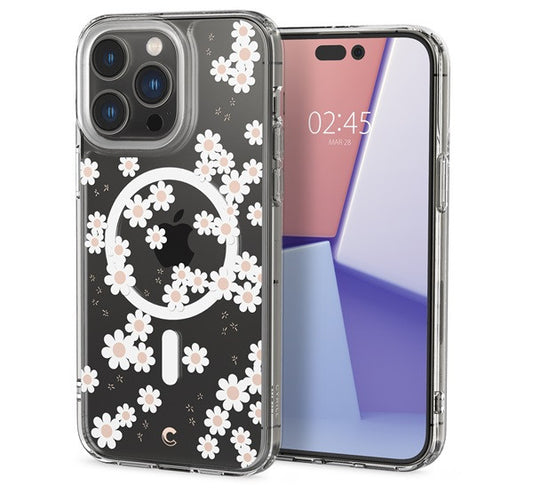 Cyrill by Spigen Apple iPhone 14 Pro Cecile MagSafe tok, White Daisy - iPhone 14 Pro tok a Domshop kínálatából
