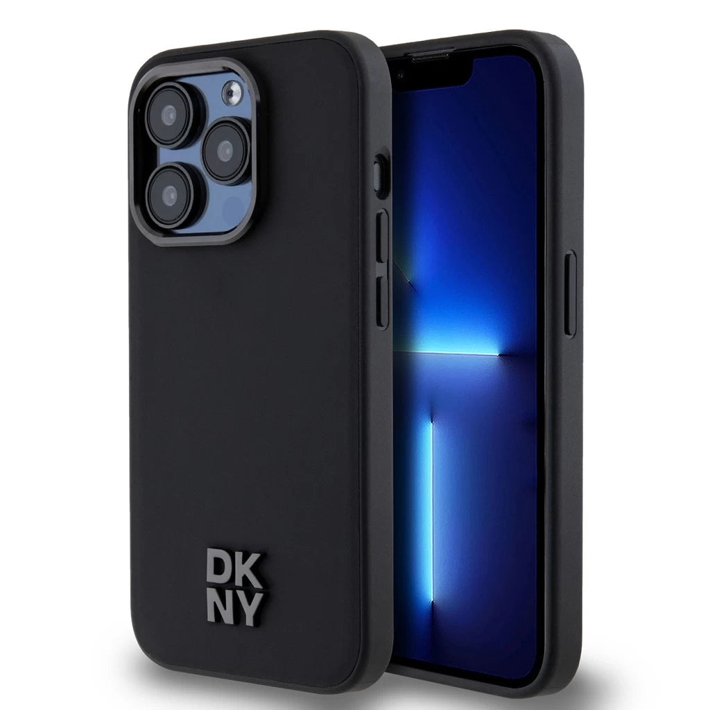 DKNY PU Leather Stack Logo Magsafe tok iPhone 15 Pro Max készülékhez fekete - iPhone 15 Pro Max tok a Domshop kínálatából