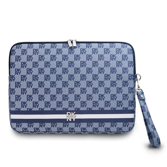 DKNY PU bőr Checkered Pattern and Stripe laptop tok 13/14 kék - 12-14" laptop táskák a Domshop kínálatából