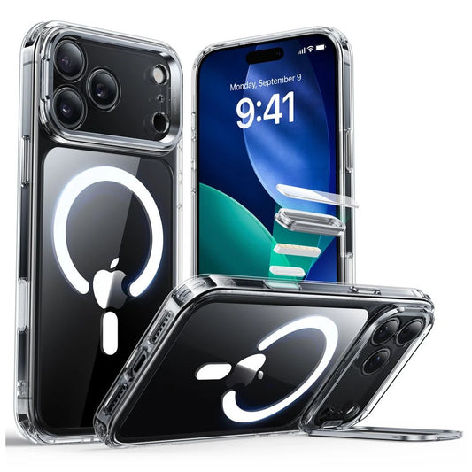 ESR CLASSIC HYBRID KICKSTAND MAGSAFE iPhone 17 Pro készülékhez tok, átlátszó - iPhone 17 Pro tok a Domshop kínálatából