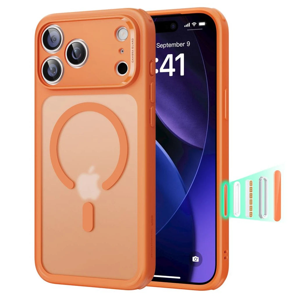 ESR CLASSIC HYBRID MAGSAFE tok iPhone 17 Pro készülékhez matított narancs - iPhone 17 Pro tok a Domshop kínálatából