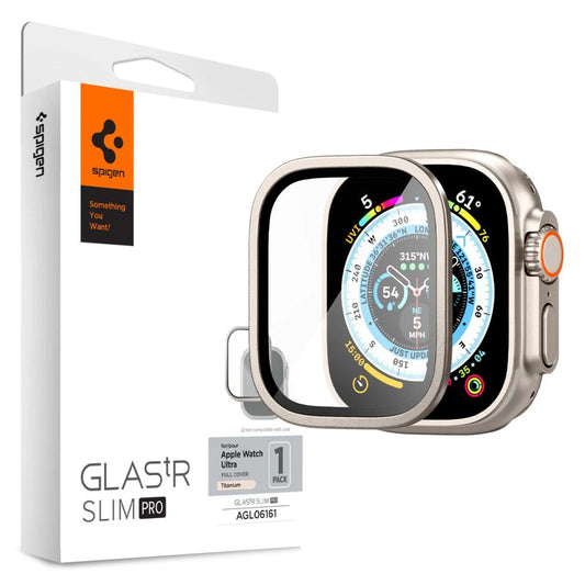 Erősített üveg kijelzővédő Spigen Glas.TR Slim Pro Apple Watch Ultra 1/2 (49 MM) titán készülékhez - Apple Watch Fóliák a Domshop kínálatából