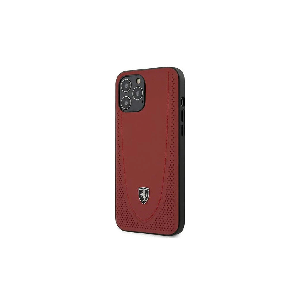 Ferrari FEOGOHCP12LRE iPhone 12 Pro Max 6,7 készülékhez kemény tok Off Track Perforated piros - iPhone 12 Pro Max tok a Domshop kínálatából