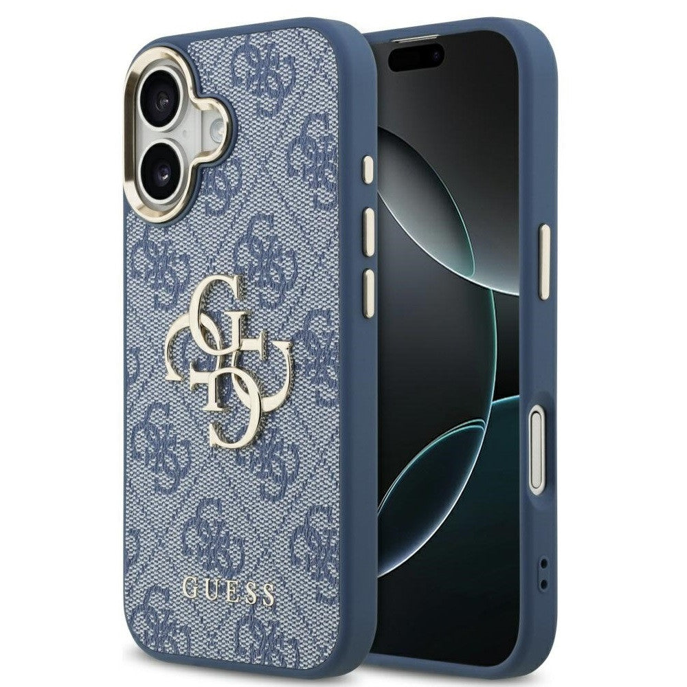 Guess 4G Big 4G Classic Logo Apple iPhone 17 hátlap tok, kék-ezüst - iPhone 17 tok a Domshop kínálatából