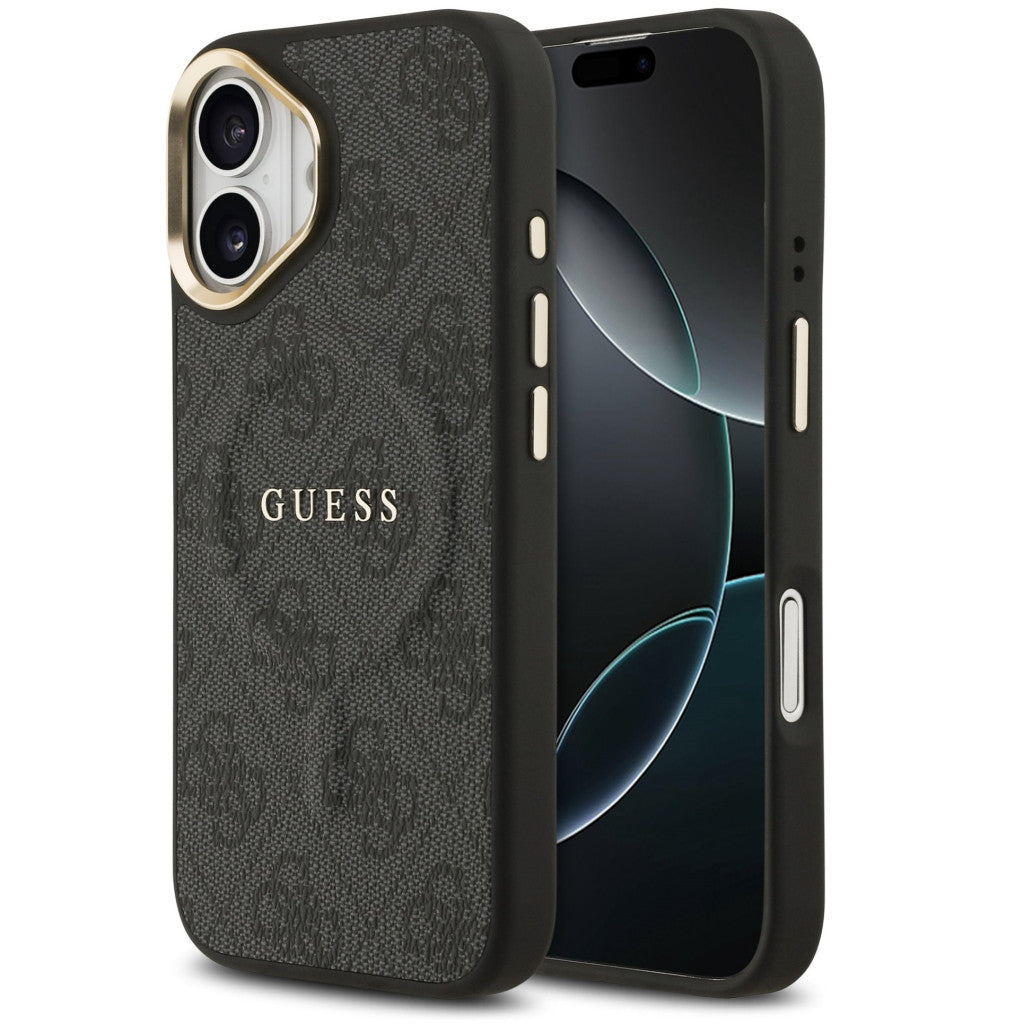 Guess 4G Charm Apple iPhone 17 MagSafe hátlap tok, fekete - iPhone 17 tok a Domshop kínálatából