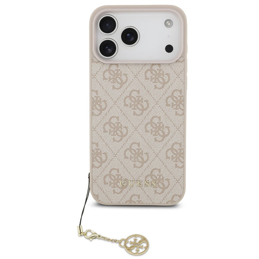 Guess 4G Charm Apple iPhone 17 Pro Max Tone on Tone hátlap tok, rózsaszín - iPhone 17 Pro Max tok a Domshop kínálatából