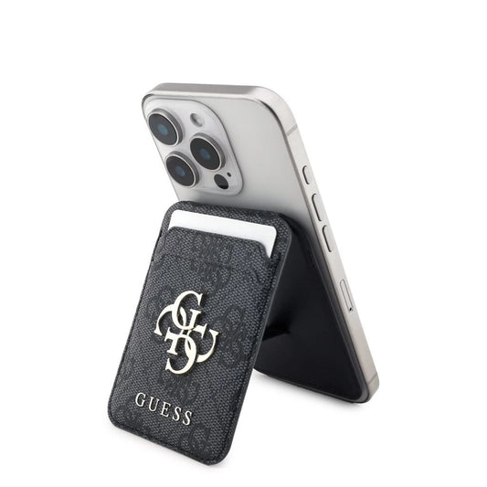 Guess 4G Metal Logo MagSafe Cardslot állvány fekete - MagSafe tárca a Domshop kínálatából