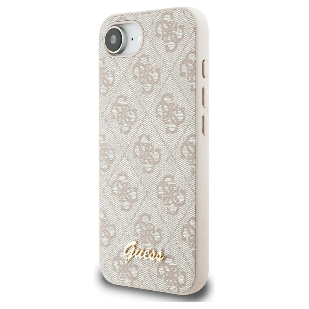 Guess 4G Script Logo MagSafe tok iPhone 16e készülékhez rózsaszín - iPhone 16e tok a Domshop kínálatából