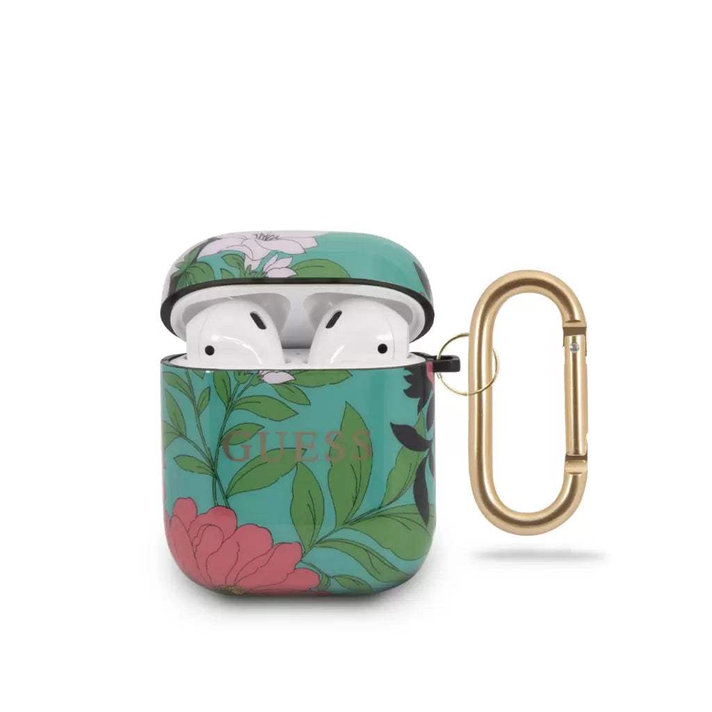 Guess Apple Airpods szililkon tok, virágmintás, GUACA2TPUBKFL01 - AirPods 1/2 tok a Domshop kínálatából