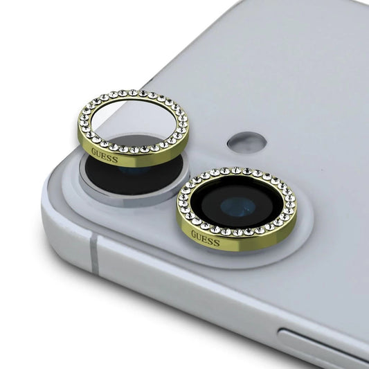 Guess Fixed Glliter védő lencse iPhone 16/16 Plus készülékhez arany - a Domshop kínálatából