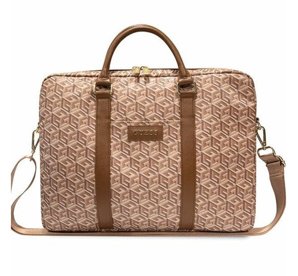 Guess GCube Stripes GUCB15HGCFSEW 16" tablet táska, barna - 15-16" laptop táskák a Domshop kínálatából