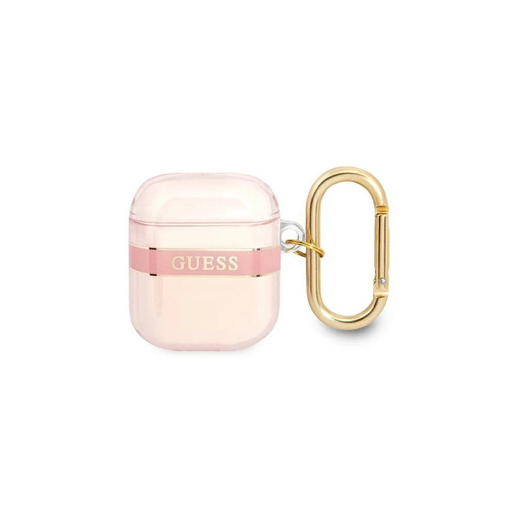 Guess GUA2HHTSP AirPods készülékhez tok Strap Collection, rózsaszín - AirPods 1/2 tok a Domshop kínálatából