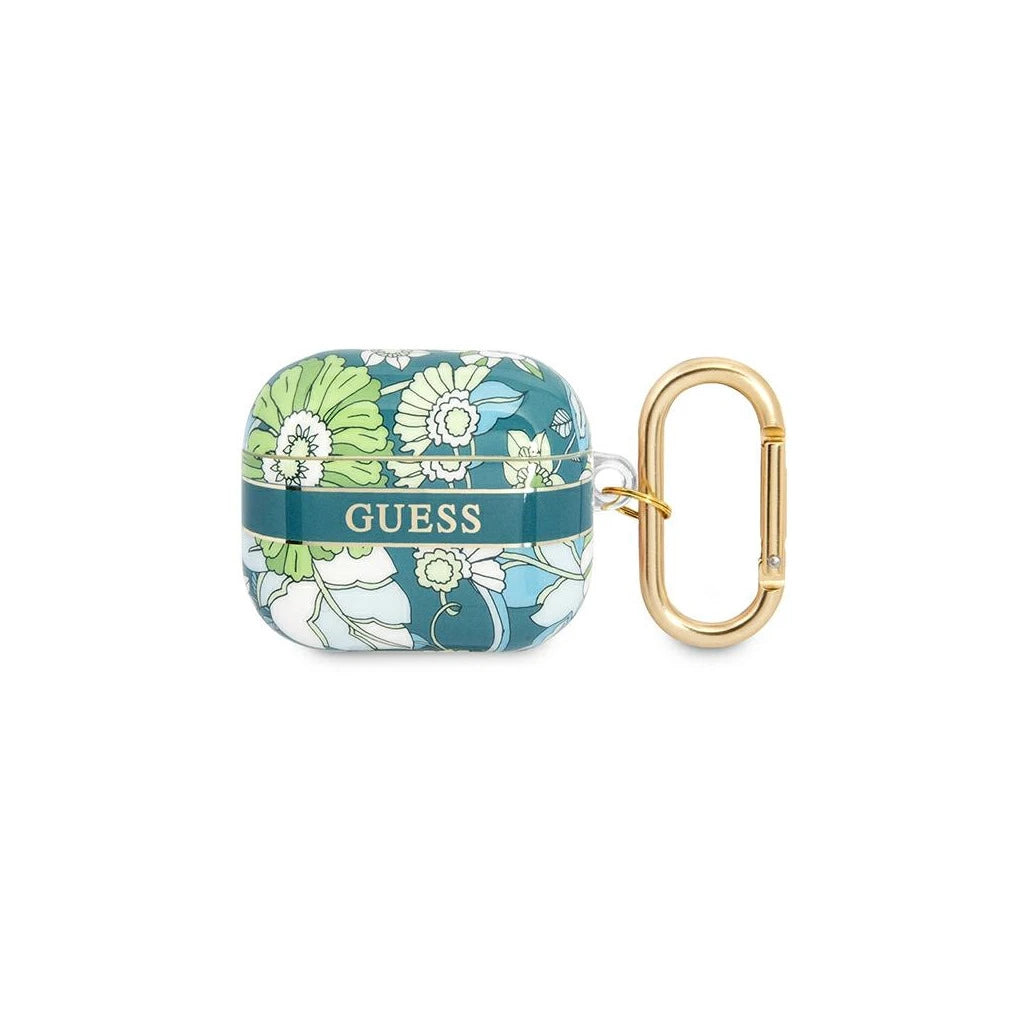 Guess GUA3HHFLN AirPods 3 készülékhez tok Flower Strap Collection zöld - AirPods 3 tok a Domshop kínálatából