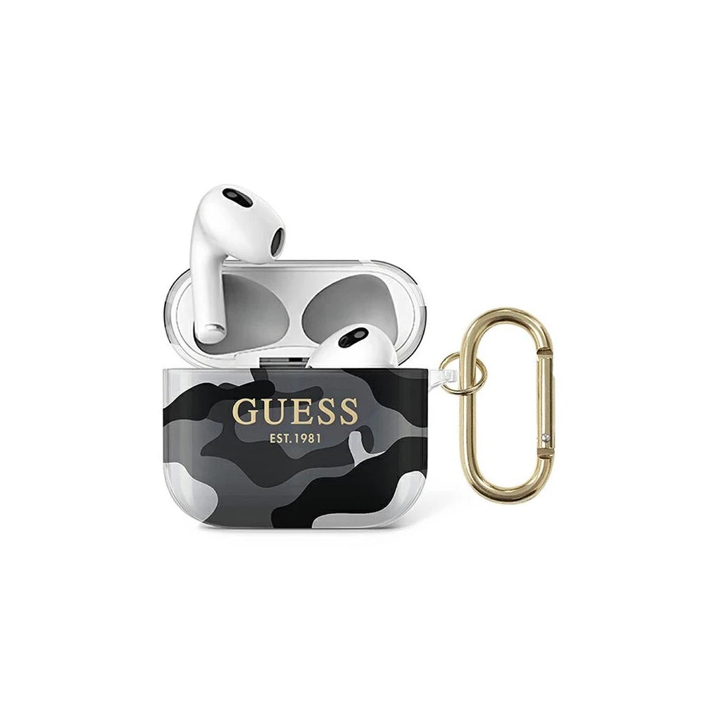 Guess GUA3UCAMG AirPods 3 készülékhez tok fekete Camo Collection - AirPods 3 tok a Domshop kínálatából