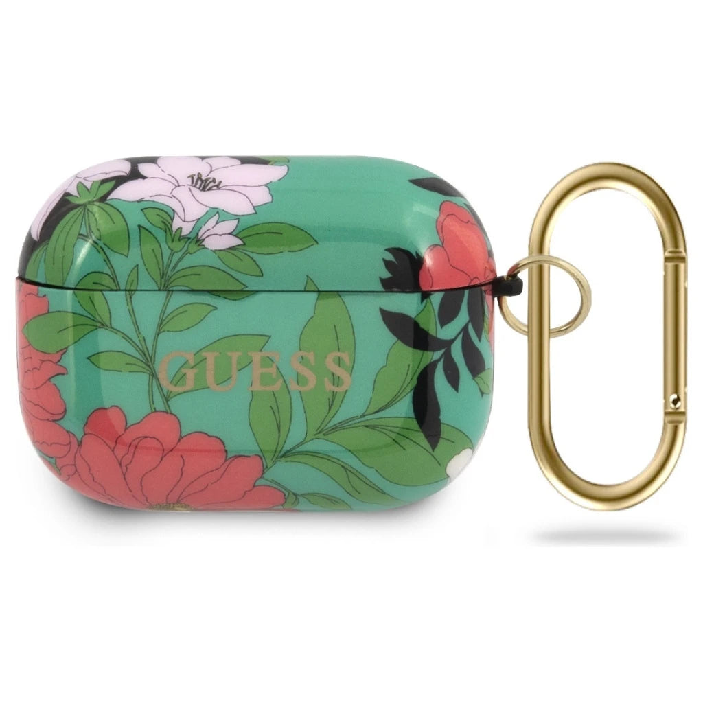 Guess GUACAPTPUBKFL01 AirPods Pro készülékhez tok N.1 Flower Collection zöld - AirPods Pro tok a Domshop kínálatából