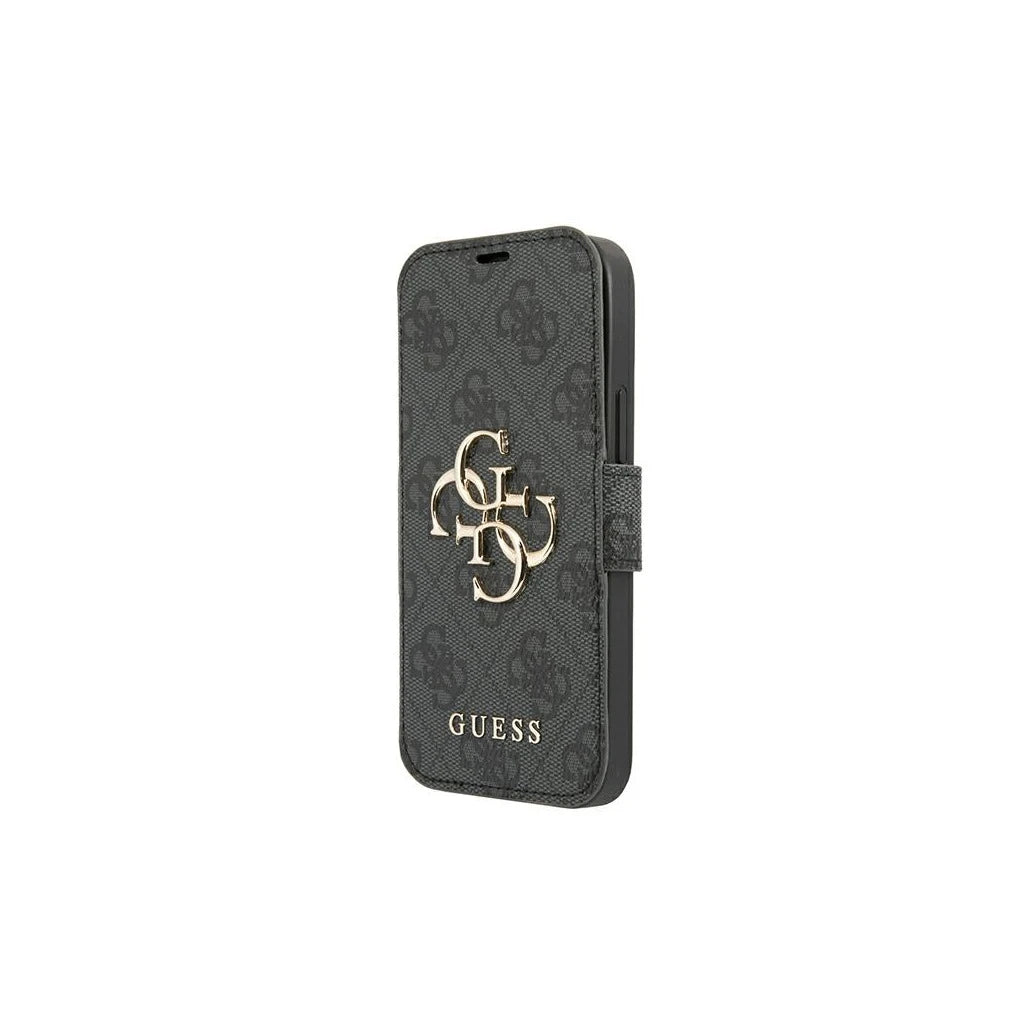 Guess GUBKP13X4GMGGR iPhone 13 Pro Max 6,7" készülékhez könyvszerű tok 4G Big Metal Logo szürke - iPhone 13 Pro Max tok a Domshop kínálatából