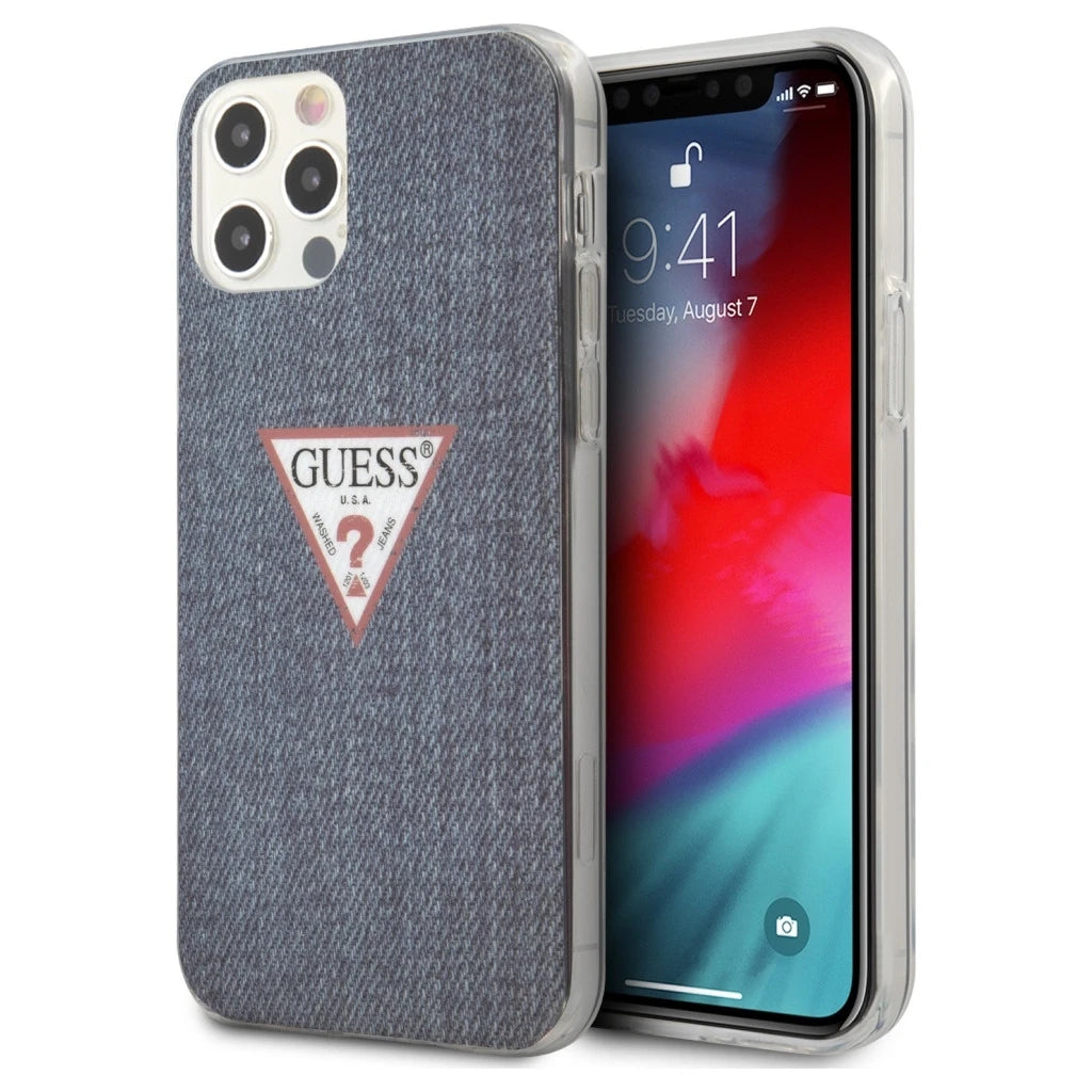 Guess GUHCP12LPCUJULDB iPhone 12 Pro Max készülékhez kemény tok Jeans Collection sötétkék - iPhone 12 Pro Max tok a Domshop kínálatából