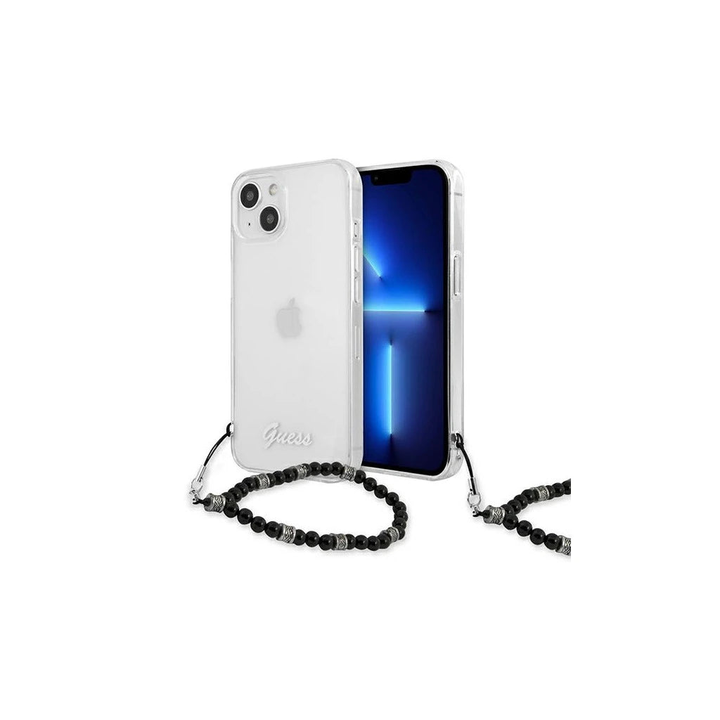 Guess GUHCP13MKPSBK iPhone 13 / 14 / 15 6,1 készülékhez Transparent kemény tok fekete - iPhone 13/14/15 tok a Domshop kínálatából