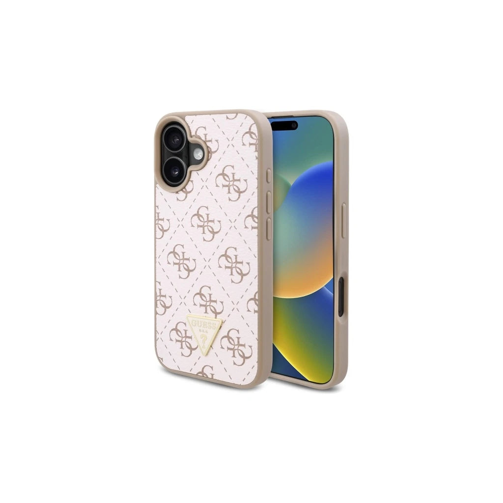 Guess GUHCP16MPG4GPH iPhone 16 Plus 6.7" készülékhez Új 4G kemény tok Triangle fehér - iPhone 16 Plus tok a Domshop kínálatából