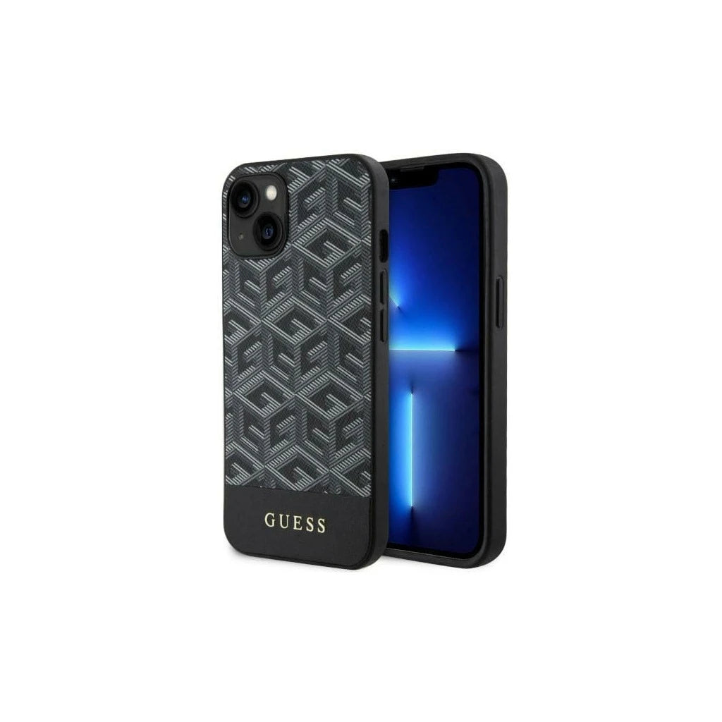 Guess GUHMP14MHGCFSEK iPhone 14 Plus / 15 Plus 6,7" készülékhez GCube Stripes MagSafe keménytok fekete - iPhone 14 Plus/15Plus tok a Domshop kínálatából