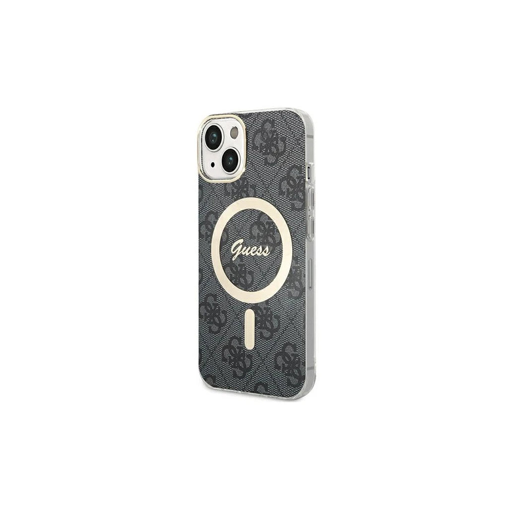 Guess GUHMP15MH4STK iPhone 15 Plus/14 Plus 6.7" készülékhez kemény tok 4G MagSafe fekete - iPhone 14 Plus/15Plus tok a Domshop kínálatából