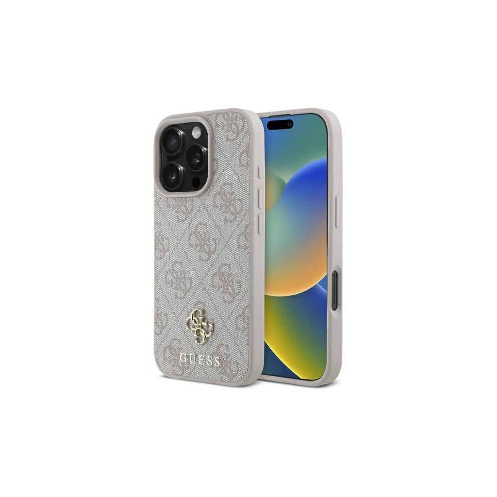 Guess GUHMP16LP4SM4MP iPhone 16 Pro készülékhez 6.3 hüvelykes kemény tok 4G Small Classic MagSafe, rózsaszín - iPhone 16 Pro tok a Domshop kínálatából