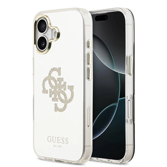 Guess PC/TPU Mirror 4G Glitter Logo MagSafe tok iPhone 17 készülékhez arany - iPhone 17 tok a Domshop kínálatából