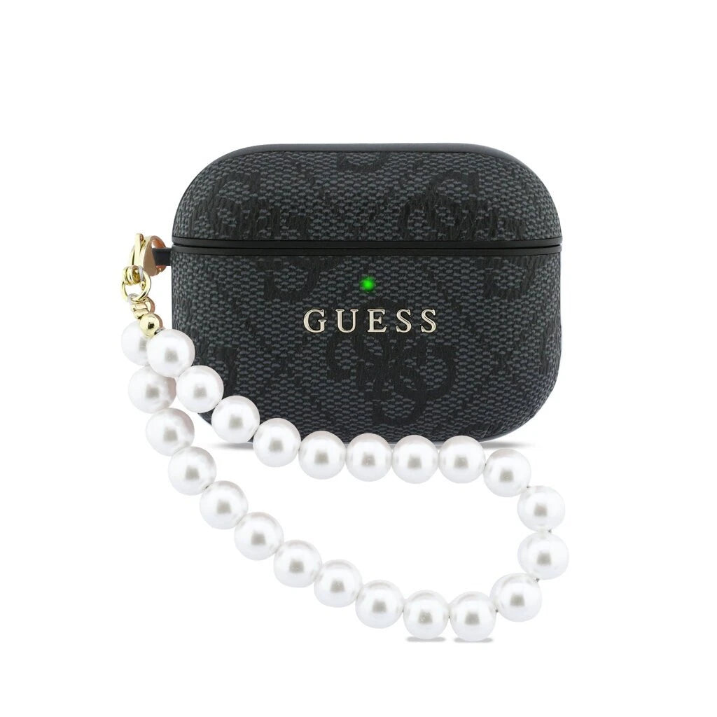 Guess PU 4G Classic Logo Pearl Strap tok AirPods Pro 3 készülékhez fekete - AirPods Pro 3 tok a Domshop kínálatából